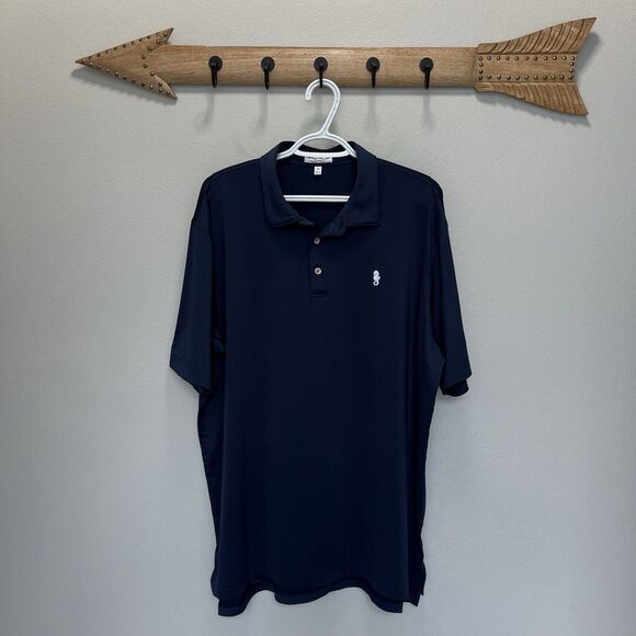 Peter Millar | Polo Shirt Men XL Dark Blue Summer Comfort Performance Flex Golf - Picture 1 of 5